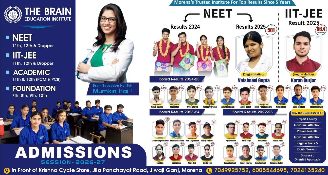 Morena Top Coaching Institute for NEET & Foundation Classes Morena Top Coaching Institute for NEET & Foundation Classes